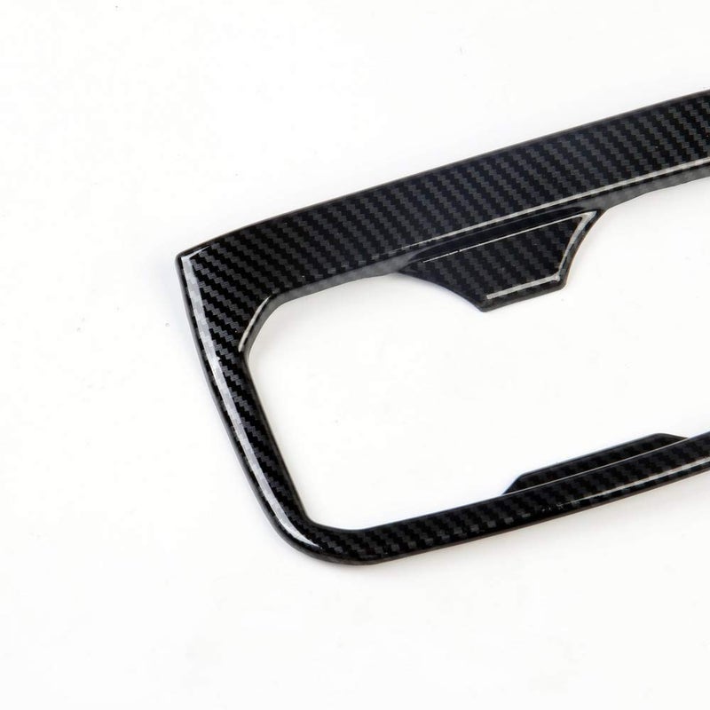 JSTOTRIM Carbon Fiber Look Interior Rear Seat Armrest Cup Holder Cover Trim for Toyota Tacoma 2016-2023 - Image 2